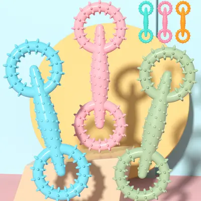 TPR Pet Pull Ring Dog Chew Toy, Interactive - 13
