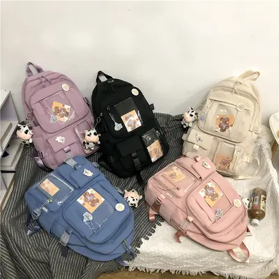 Japanese Harajuku Style Student Backpack, Korean Style Schoolbag - 2