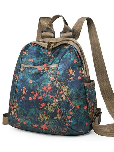 Daily backpack, stylish and versatile, lightweight travel bag for women, multifunctional Oxford fabric backpack, large capacity mom bag