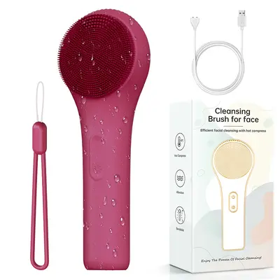 New Temperature Sensing Silicone Facial Cleansing Brush/Cross-Border Hybrid Facial Cleansing Brush - 8