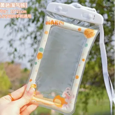 Inflatable waterproof phone pouch with touchscreen for swimming and diving - 9