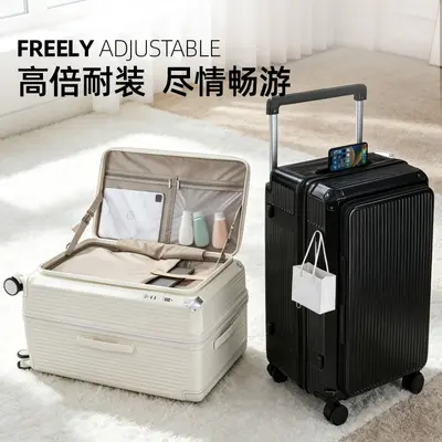 Side-Opening Expandable Suitcase, 24 and 26 inch, Combination Lock - 3