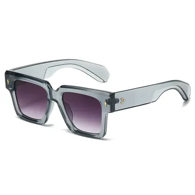 Square Frame Sunglasses Unisex Minimalist Large Frame - 3
