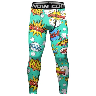Erkek spor pantolonu, 3D baskılı, sıkıştırmalı, hızlı kuruyan kumaş