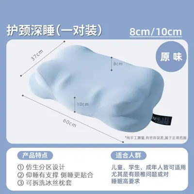 Cervical Spine Memory Foam Neck Pillow Pair - 10