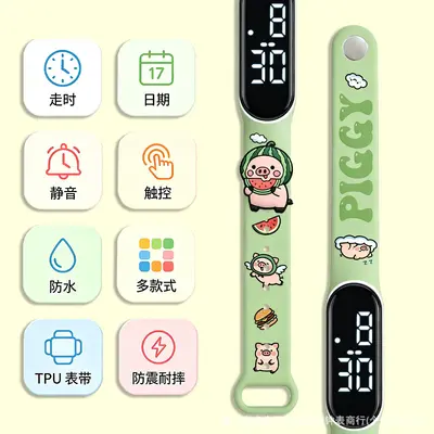 Cute Figure Print Waterproof Touch LED Electronic Bracelet Watch - 7