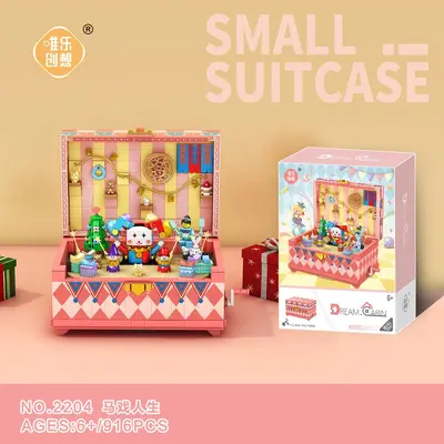 Mini sokak manzaralı küçük ev yapı blokları seti, çocuk eğitici oyuncak - 9