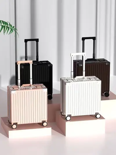 Hochwertiger Aluminiumrahmen, wartungsfreie liegende Tasche 18 Zoll Damen leichtes kompaktes Handgepäck 20 Zoll Herren Mini-Reisetasche mit Rädern