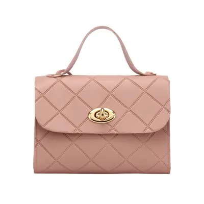 Diamond Pattern Striped Small Women's Handbag, Korean Style - 9