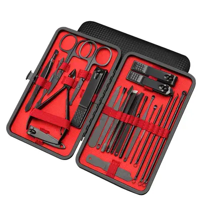 Stainless steel nail scissors set, 8-23 pieces manicure tools - 6