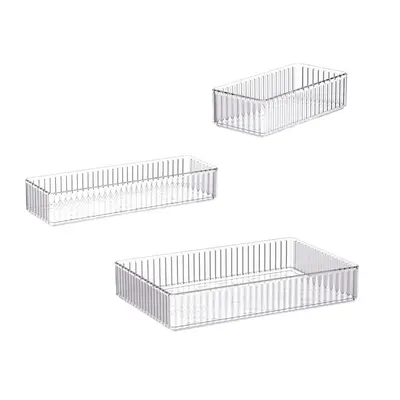 Acrylic Divider Cosmetics Box Set with Drawers