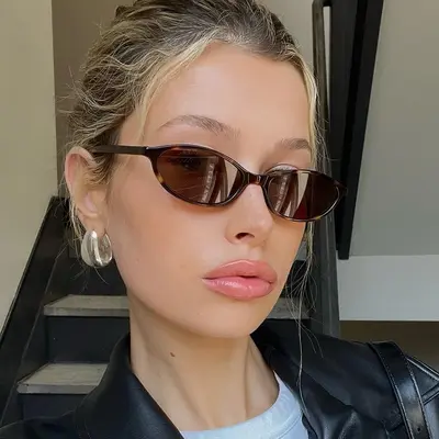 1369 Small Oval Frame Retro Sunglasses for Women - 3