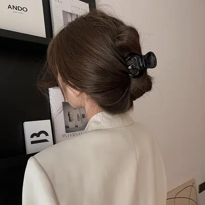 Kürbis-Clip Hochwertiger Pferdeschwanz-Clip Ins High-End eleganter großvolumiger Haarclip mit hoher Griffigkeit Haarspange Damen DIY Haiclip Großhandel