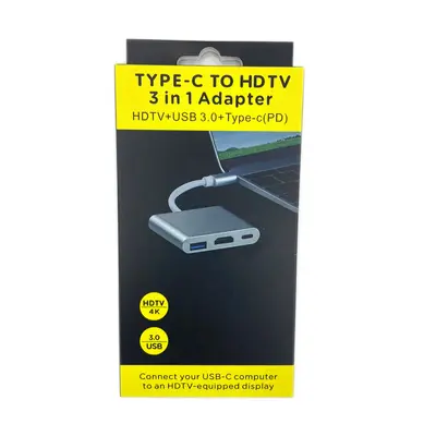 Type-C to HDMI 3in1 Docking Station 4K Notebook Computer Phone Screen Projection Type-C to 3in1 Expansion Dock - 7