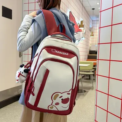 Unisex Large Capacity School Backpack, Load-Reducing, Autumn - 3