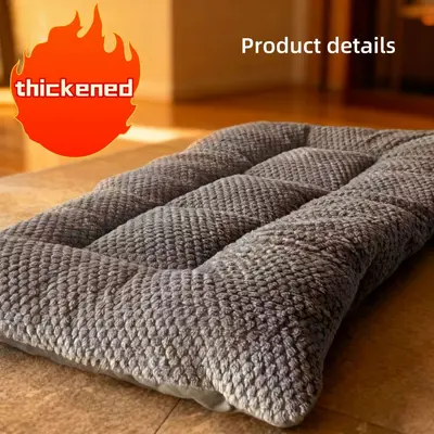 Thick Plush Dog Bed for Winter, All-Season, Checkerboard Pattern - 4