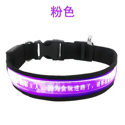 LED Light-Up Dog Collar, USB Rechargeable, Laser Engraved - 13