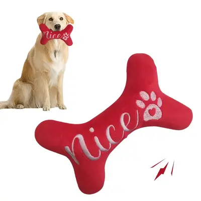 Peluş köpek oyuncağı, Noel kemik tasarımı, meyve karikatürü - 3