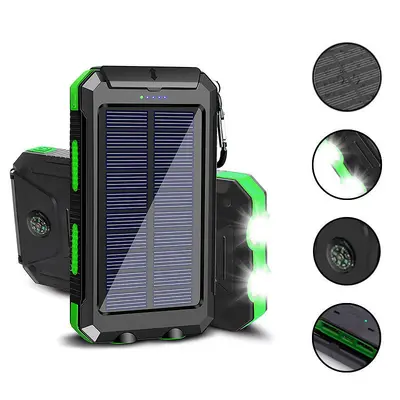 3.6 Çapraz Sınır Outdoor Solar Power Bank 20000mAh Büyük Kapasiteli LED Aydınlatma Su Geçirmez Taşınabilir Şarj Cihazı LOG - 9