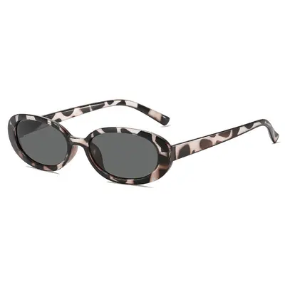 Small Oval Frame Sunglasses, Hip-Hop Style with UV Protection - 9