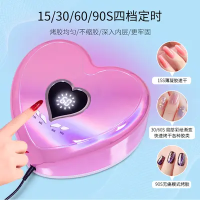 Professional UV nail lamp, dual light source, cordless