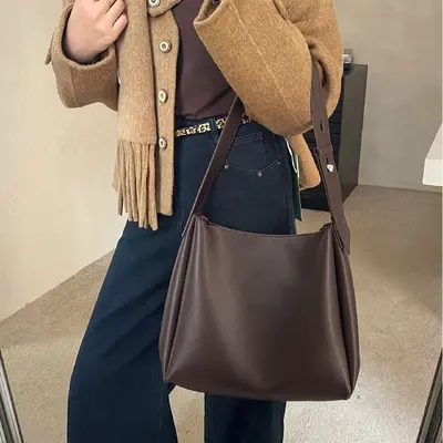 2-Piece Women's Bag Set, Bucket Bag, Retro, Large Capacity Mother-and-Child Bag, 2026 - 5