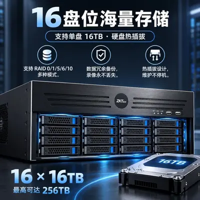 Z8664NTR-S 64 kanal NVR, 16 disk yuvası, ağ video kaydedici - 4