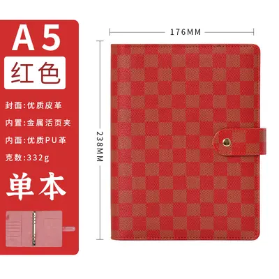 A5 A6 Deri Kapaklı Kareli Yaprak Kağıtlı Defter, Çok Fonksiyonlu - 10