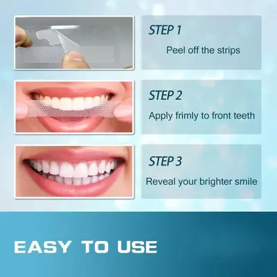 跨境专供Teeth Whitening Strips美白牙贴炫白美牙去黄渍源头工厂