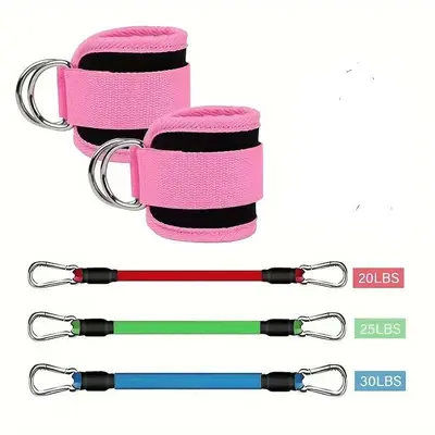 Resistance Band Set for Glute and Leg Training, Squat and Explosive Workout Elastic Bands - 4