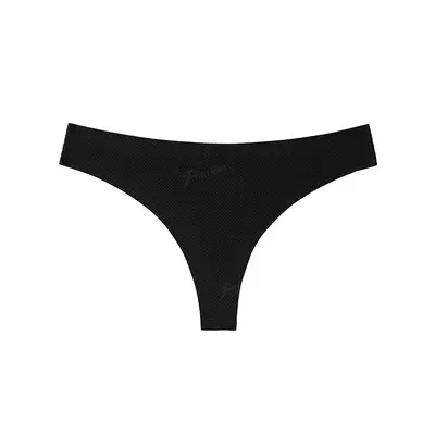 Women's Seamless Low Waist Breathable Thong Panties, Plus Size - 12