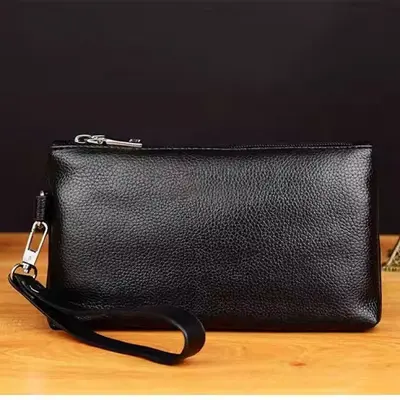Herren-Ledertasche, Clutch im Umschlagstil, Handyfach - 1