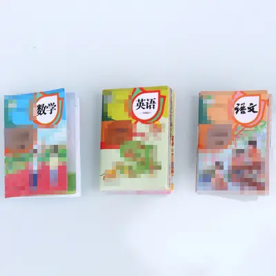 Dollhouse yapay stereo minyatür mini ilköğretim okulu ders kitabı cilt 1 ve 2 diy bebek evi dekorasyon kırtasiye kitapları - 8
