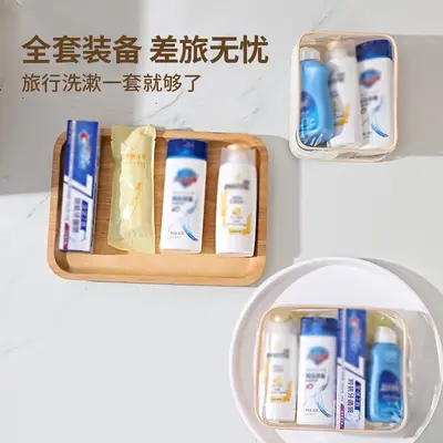 Travel Toiletry Set Shampoo and Body Wash Mini Bottles Travel Size Toiletries Complete Set Portable Wash Bag