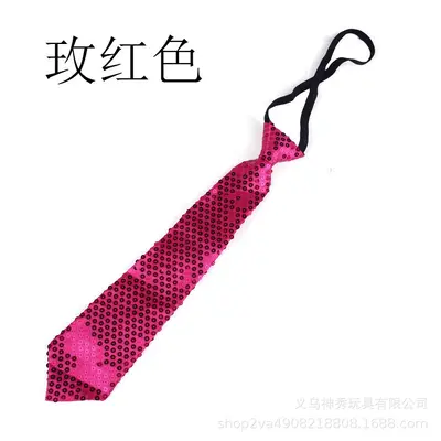 Korean-Style Sequin Tie for Hip-Hop Magic Performances - 12