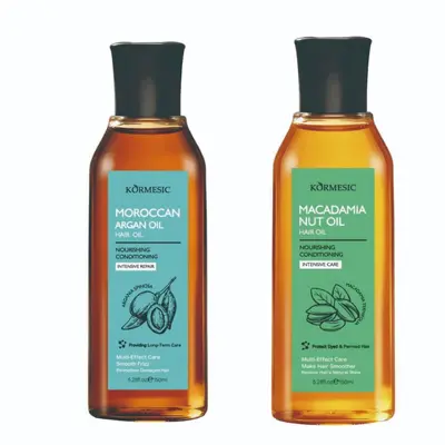 KORMESIC Argan Saç Bakım Yağı, Pürüzsüz Saç Telleri İçin