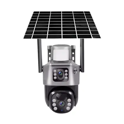 Güneş enerjili gözetleme kamerası V360Pro, üç lens, 4G, gece görüşü - 9
