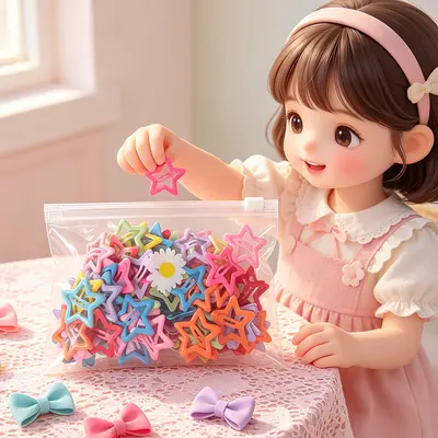 Cute Five-Point Star Hair Clip for Kids, Side Barrette, Bangs BB Clip