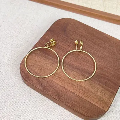 Ohrclips ohne Ohrlöcher Luxus-Spiraldesign elegant - 7