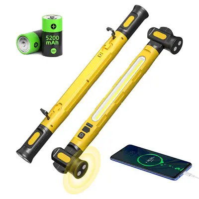 COB Rechargeable Magnetic Auto Repair Work Light with Hook, Multi-Light Source - 8