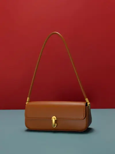 Minimalist Korean Style Baguette Underarm Bag, Women's Single Shoulder Handbag