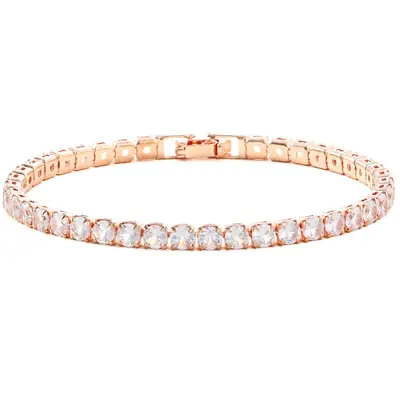 Hip Hop Tennis Zircon Chain Bracelet for Men and Women
