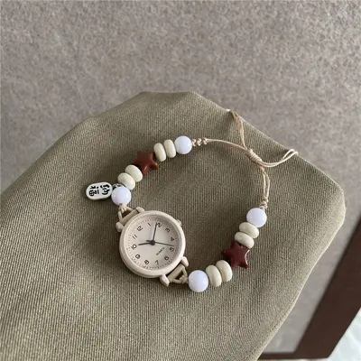 ins Nai Huhu Handmade Kadın Bilekliği Kol Saati Sanat Estetik Basit Tasarım Kız Arkadaş Saati Niş Öğrenci Saati - 7