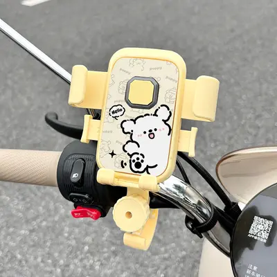 Cartoon electric vehicle phone holder bicycle motorcycle mount - 8