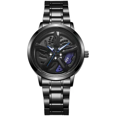 Men's quartz watch, waterproof, automatic movement, wheel design - 11