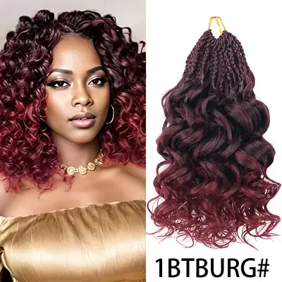 African Dreadlock Crochet Hair, Curly Synthetic Braiding Hair - 13