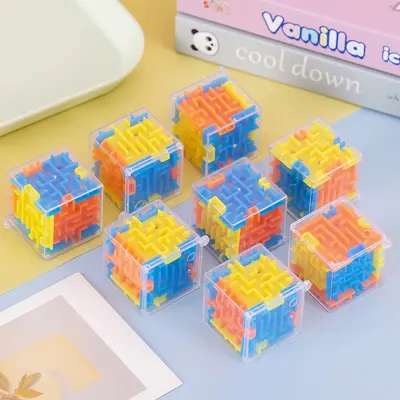 3D Rolling Bead Maze Cube, Early Education Puzzle Toy for Children - 5
