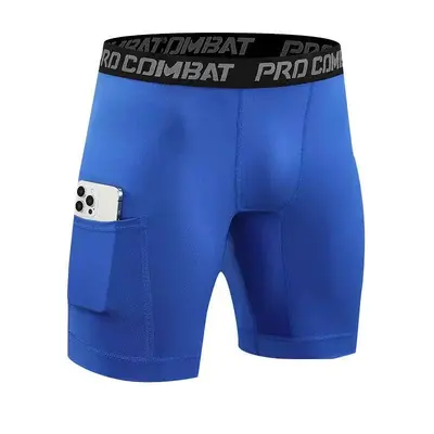 Men's Compression Fitness Shorts, High-Stretch Quick-Dry Running Training Shorts with Pock - 9