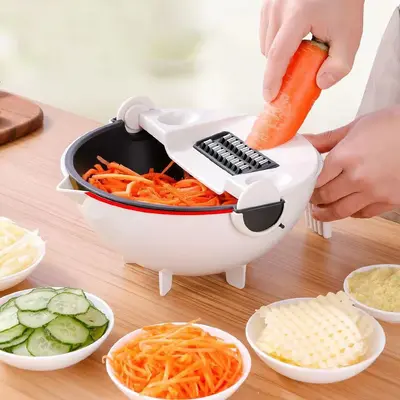 Household multifunctional vegetable cutter with slicer and grater