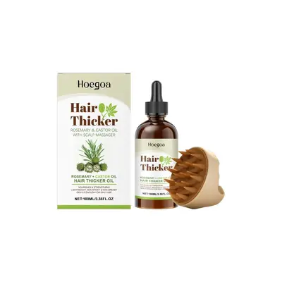 HOEGOA Rosemary Castor Oil Hair Essential Oil, Moisturizing Scalp Massage